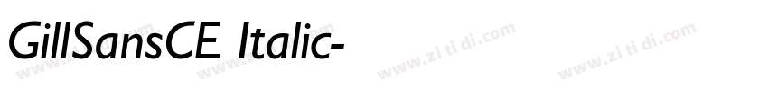 GillSansCE Italic字体转换